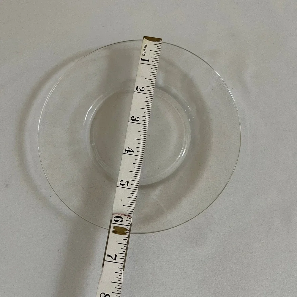 Clear Glass Saucer Set 6